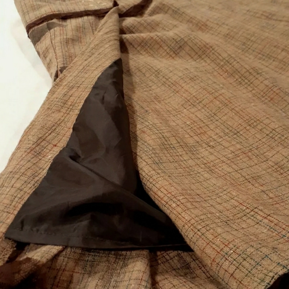 Industry pleated Wrap skirt, size Small. Brown - Picture 4 of 12